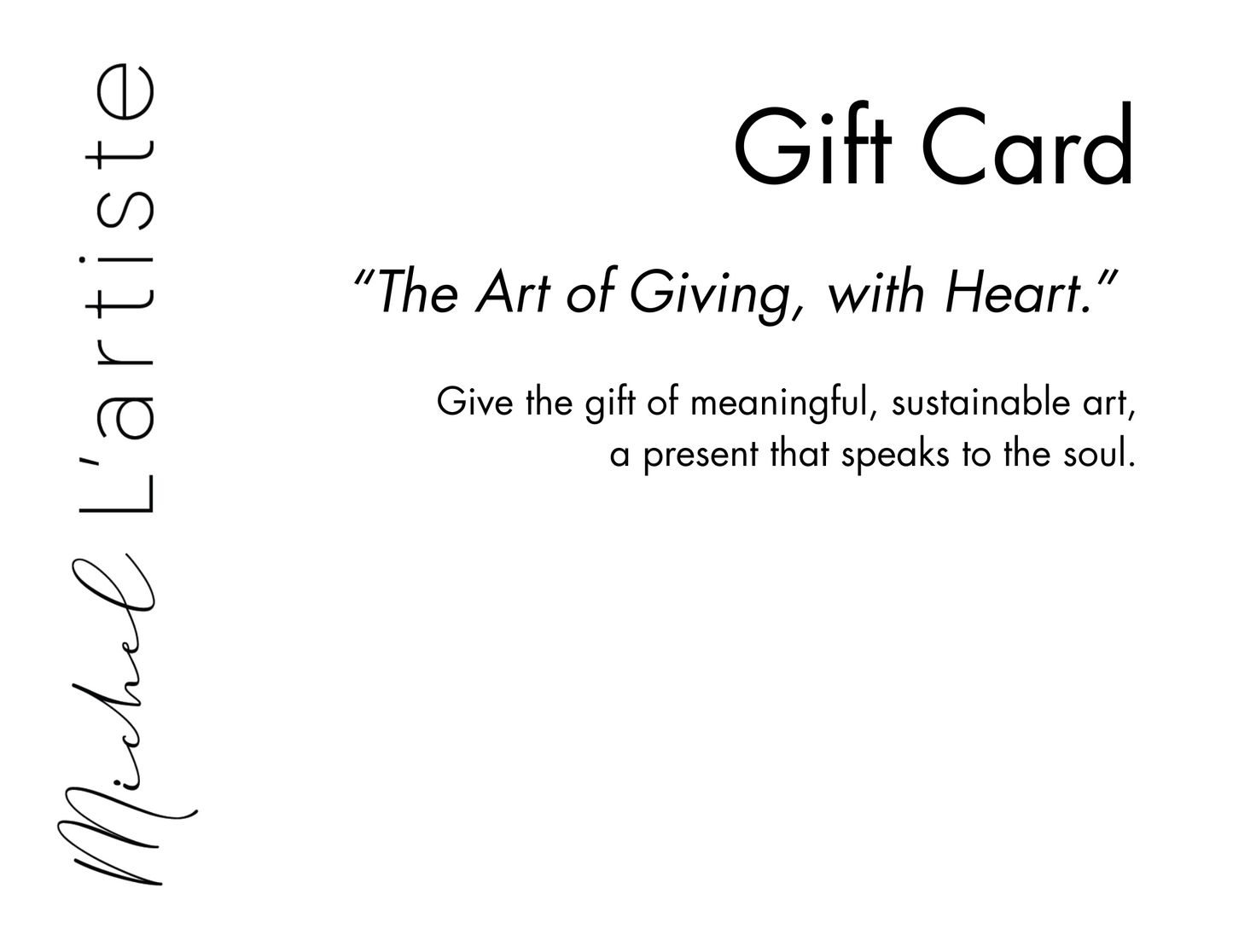 Michel L’Artiste Gift Card