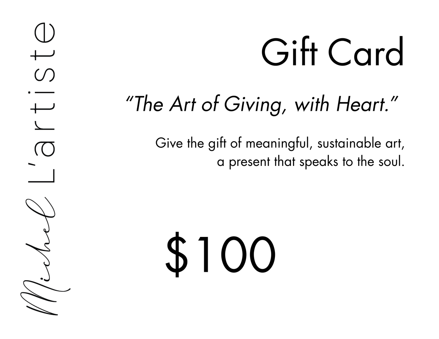Michel L’Artiste Gift Card
