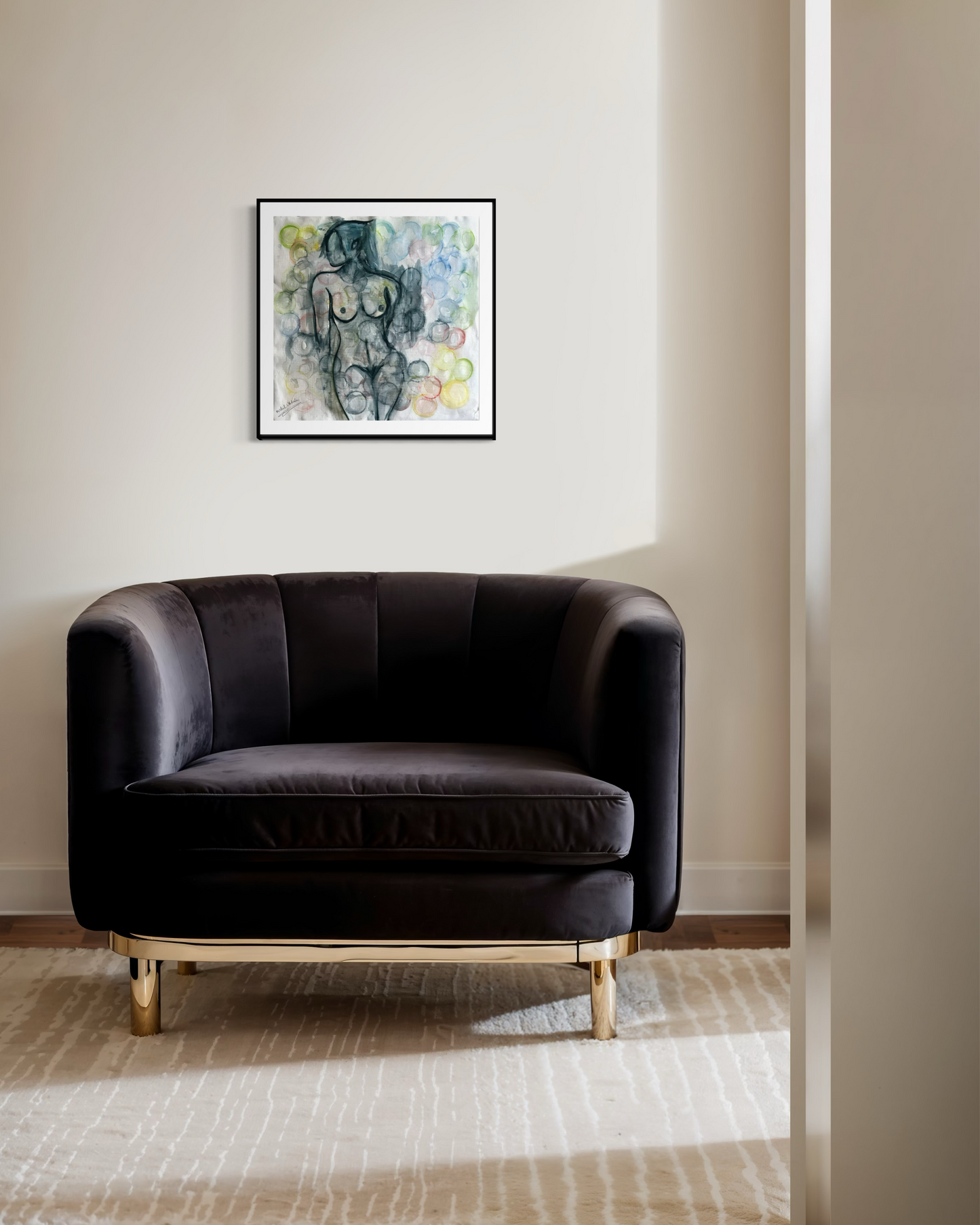 Collector presentation of Bubble Skin limited edition fine art print from Michel L’Artiste Women’s Day collection