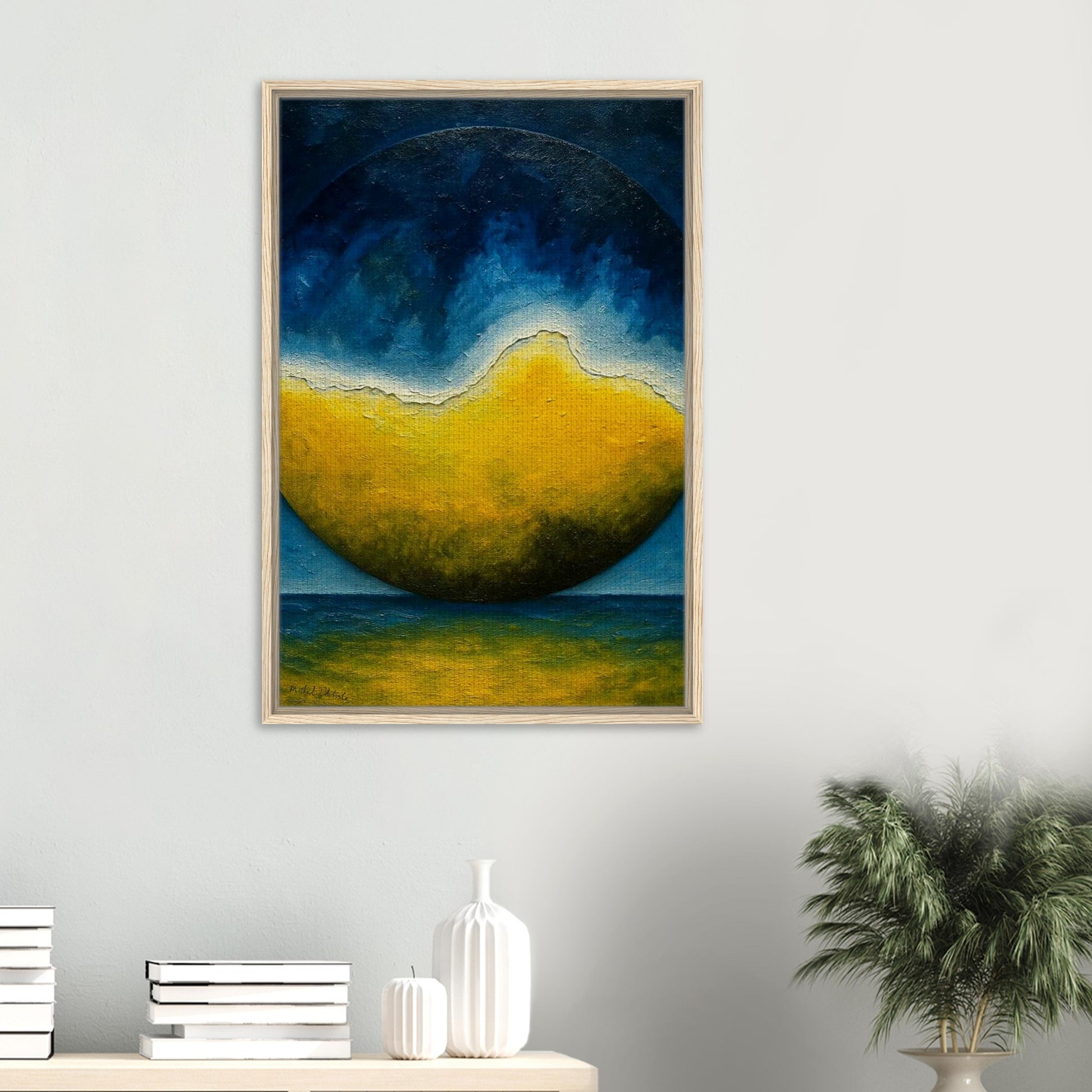 Ecliptic Horizon – Limited Edition Framed Canvas Print by Michel L’Artiste,