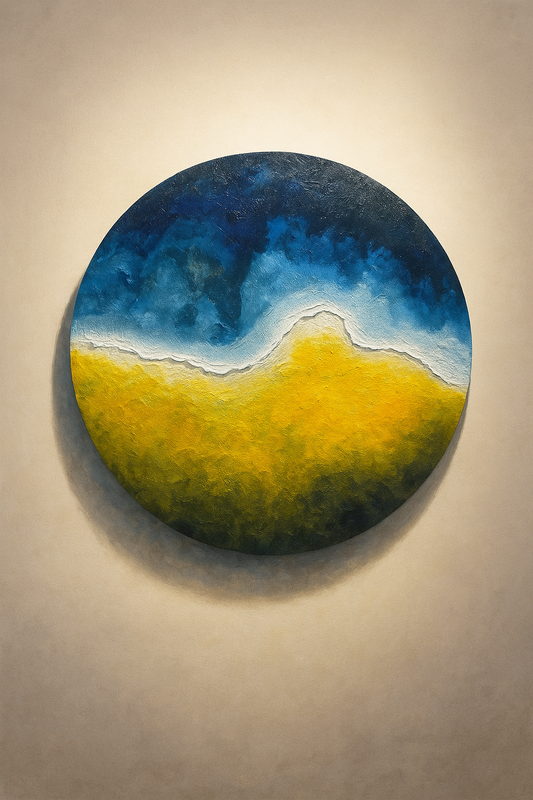 Ecliptic Horizon - Original on Wood Panel