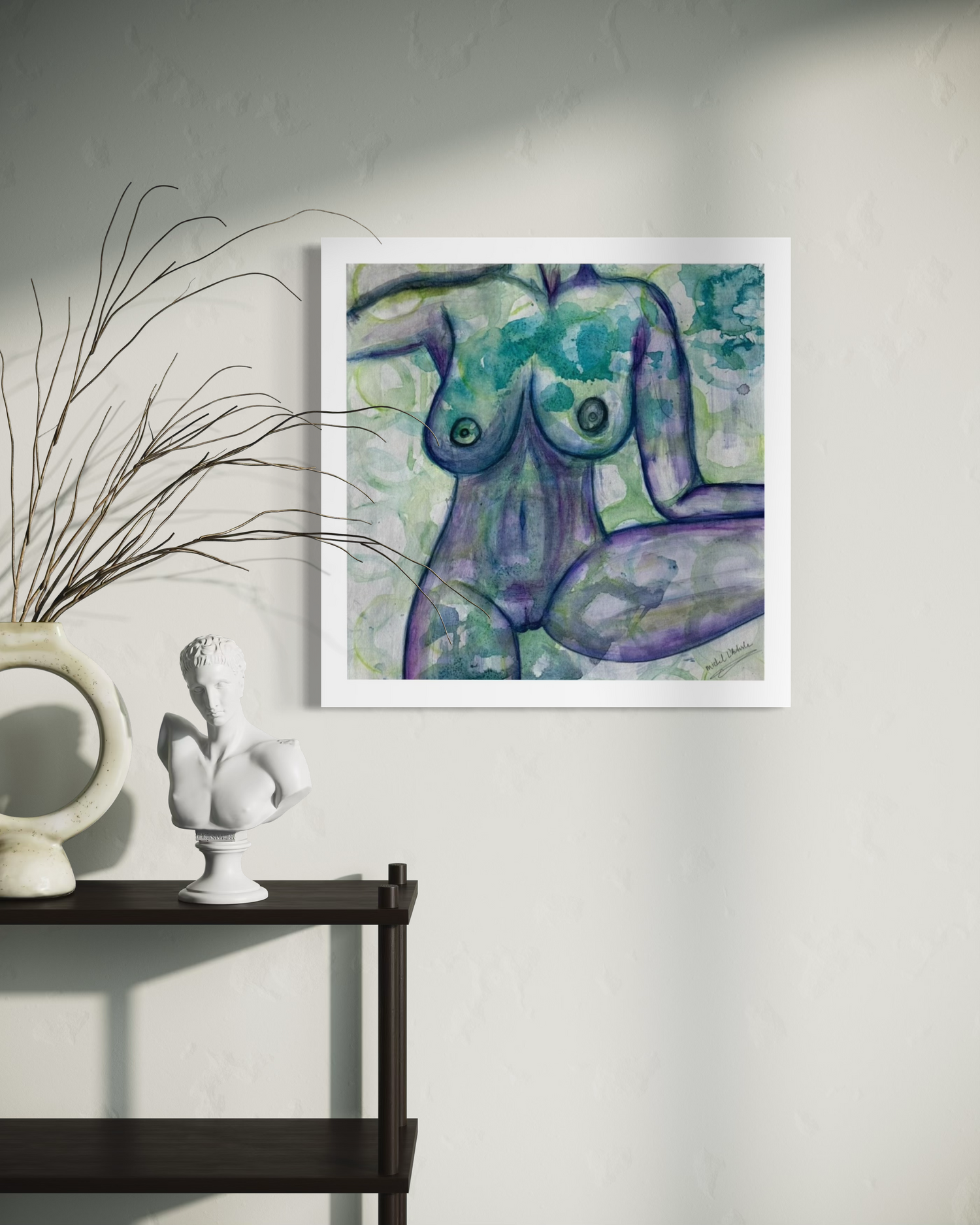 Limited edition art print Silk After Midnight exploring feminine mystery and quiet power