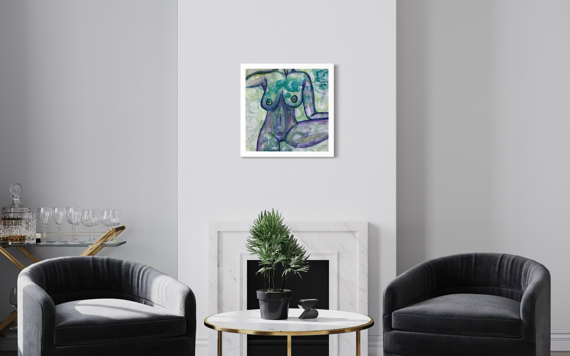 Modern sensual fine art print Silk After Midnight limited collector edition
