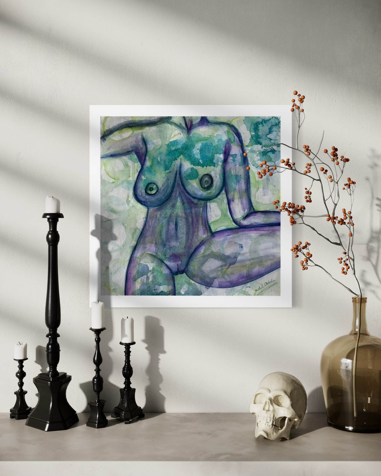 Sensual feminine abstract nude artwork Silk After Midnight by Michel L’Artiste 3