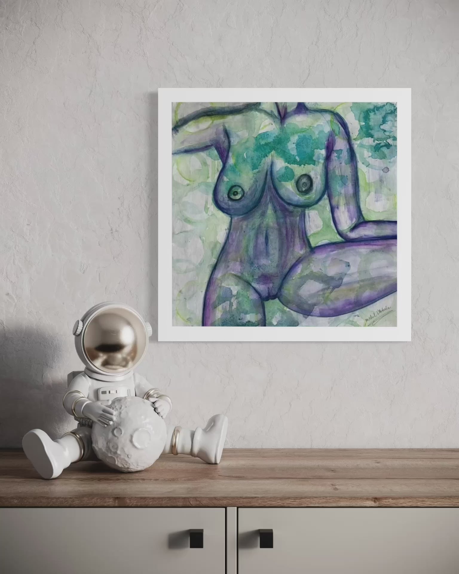 Modern sensual fine art print Silk After Midnight limited collector edition video